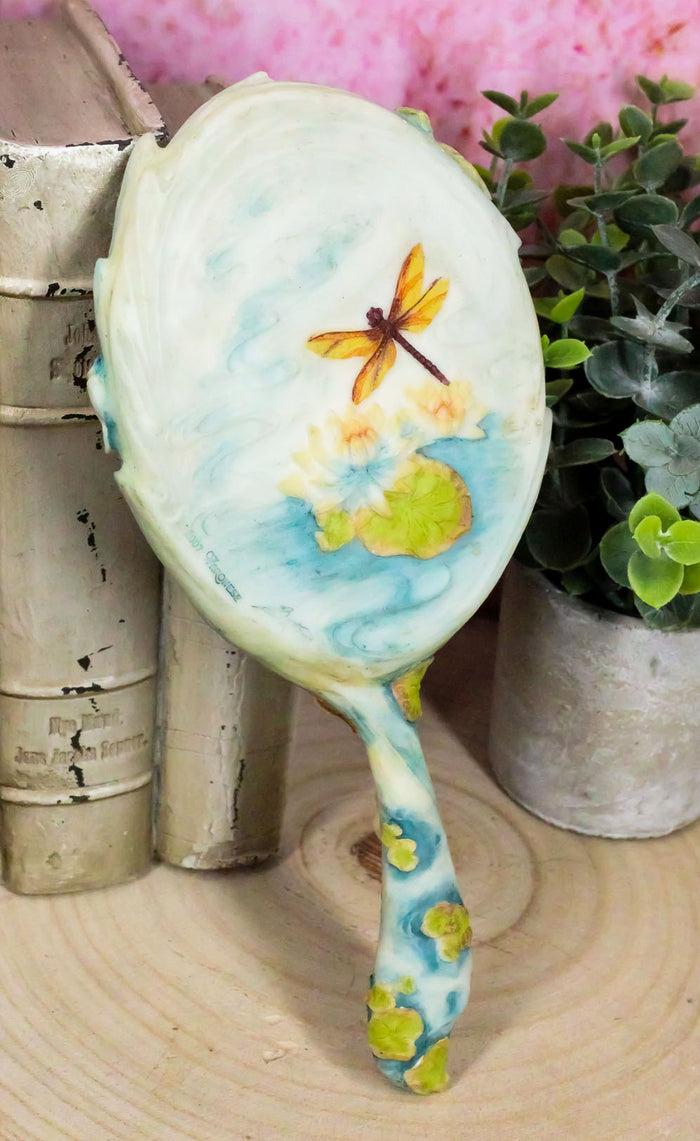 Ebros Gift Jody Bergsma Wild Magic Dragonfly Fairy By Lily Pond Scene Hand Mirror Figurine