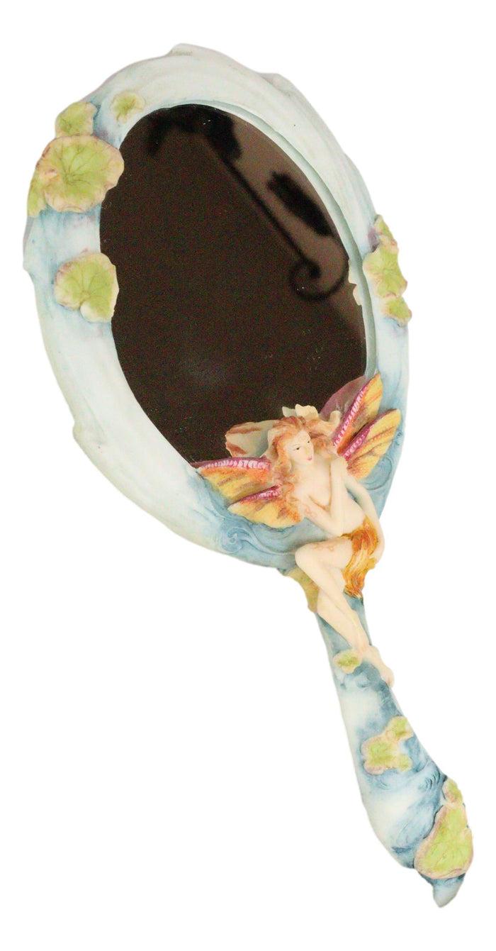 Ebros Gift Jody Bergsma Wild Magic Dragonfly Fairy By Lily Pond Scene Hand Mirror Figurine