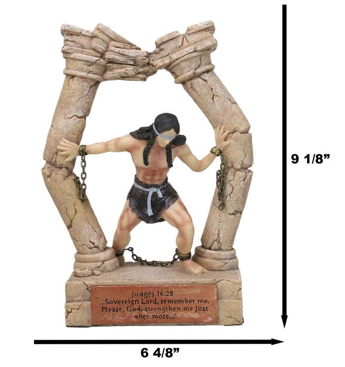 Ebros Gift Judeo Christian Book Of Judges Samson Last Prayer Tearing Down Pillars Figurine