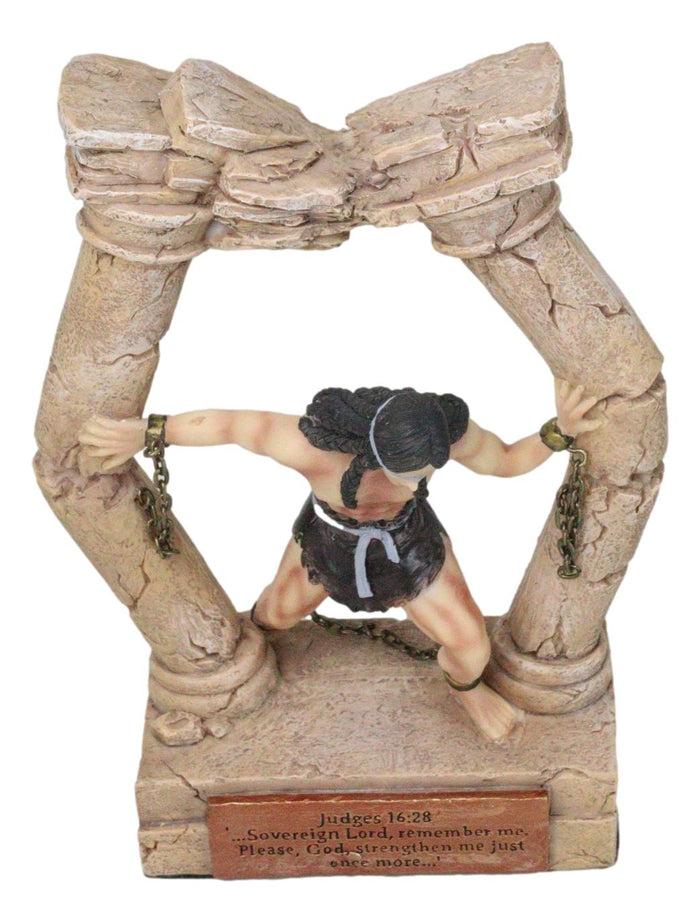 Ebros Gift Judeo Christian Book Of Judges Samson Last Prayer Tearing Down Pillars Figurine