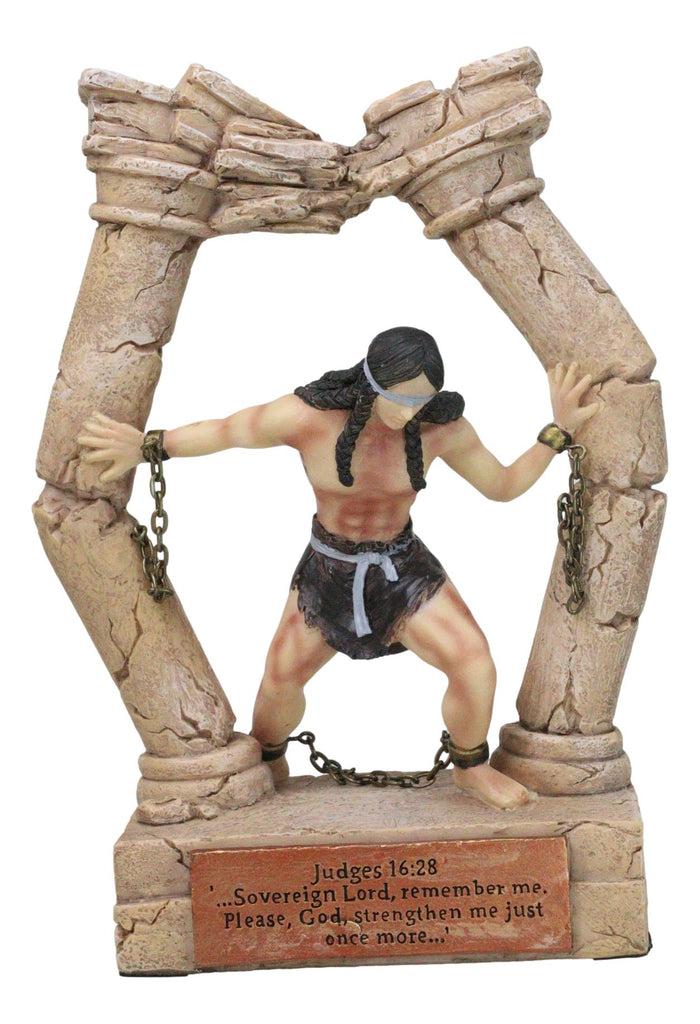 ebros gift Judeo Christian Book of Judges Samson Last Prayer Tearing Down Pillars Figurine