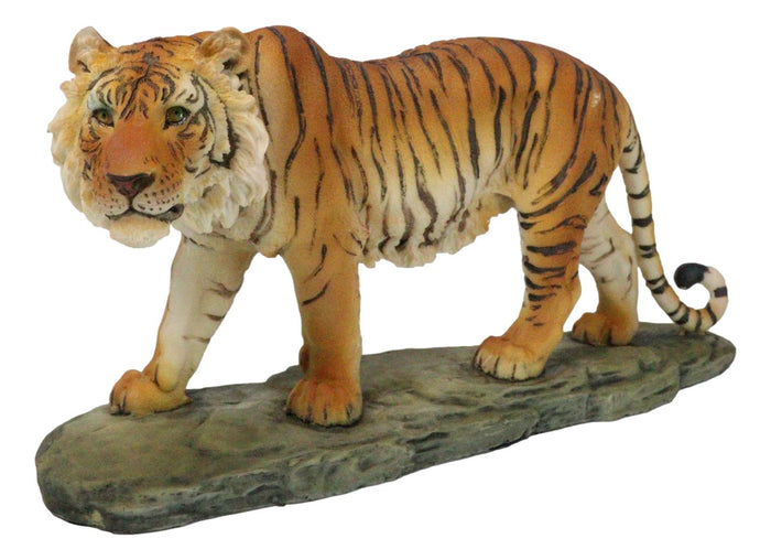 ebros gift Jungle Apex Predator Prowling Fierce Orange Bengal Tiger Figurine 11.25"L