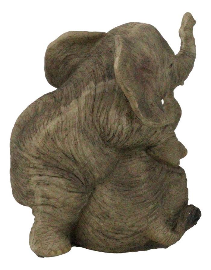 Ebros Gift Jungle Frolic Safari Savanna Elephant Baby Calves Playing Together Figurine