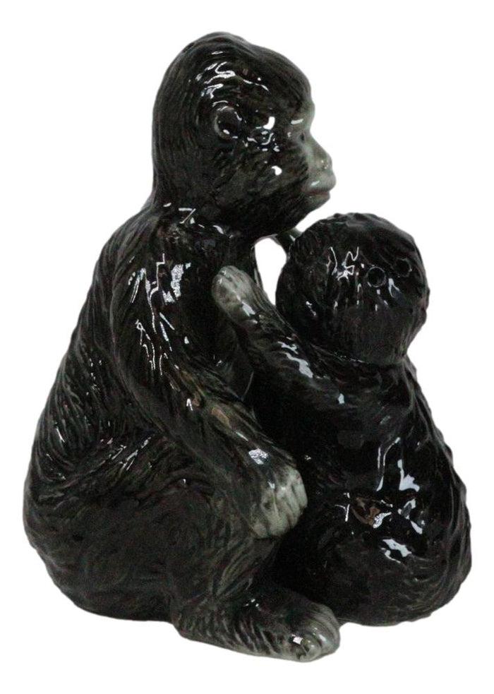 Ebros Gift Jungle Rainforest Wildlife Gorilla Ape And Baby Ceramic Salt And Pepper Shakers