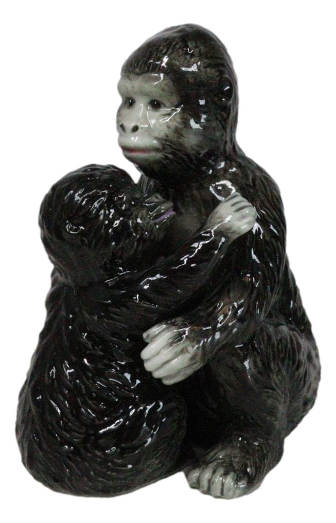 ebros gift Jungle Rainforest Wildlife Gorilla Ape And Baby Ceramic Salt And Pepper Shakers