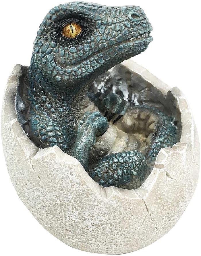 Ebros Gift Jurassic Era Predator Velociraptor Hatchling Egg Dinosaur Figurine Collectible