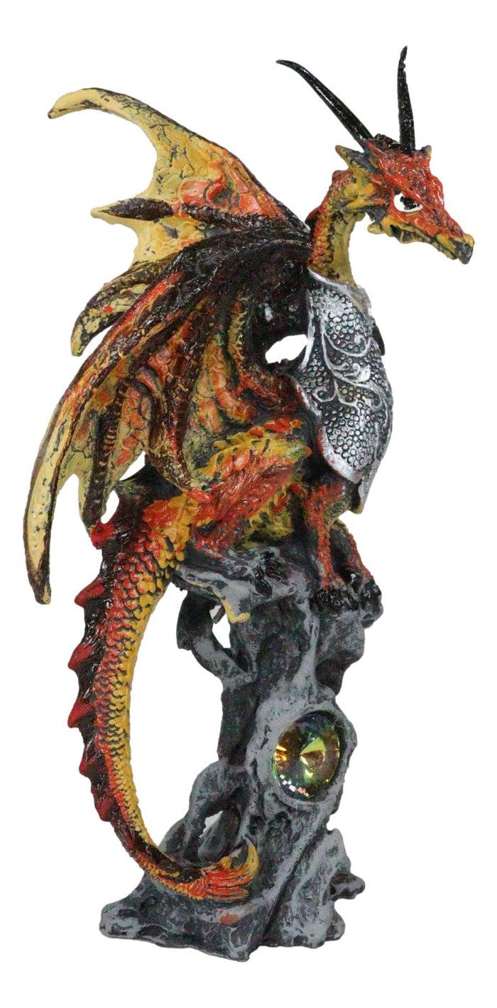 Ebros Gift Kaiser Gold Dragon Knight Perching On Oracle Tree Of Life Figurine Myth Legends