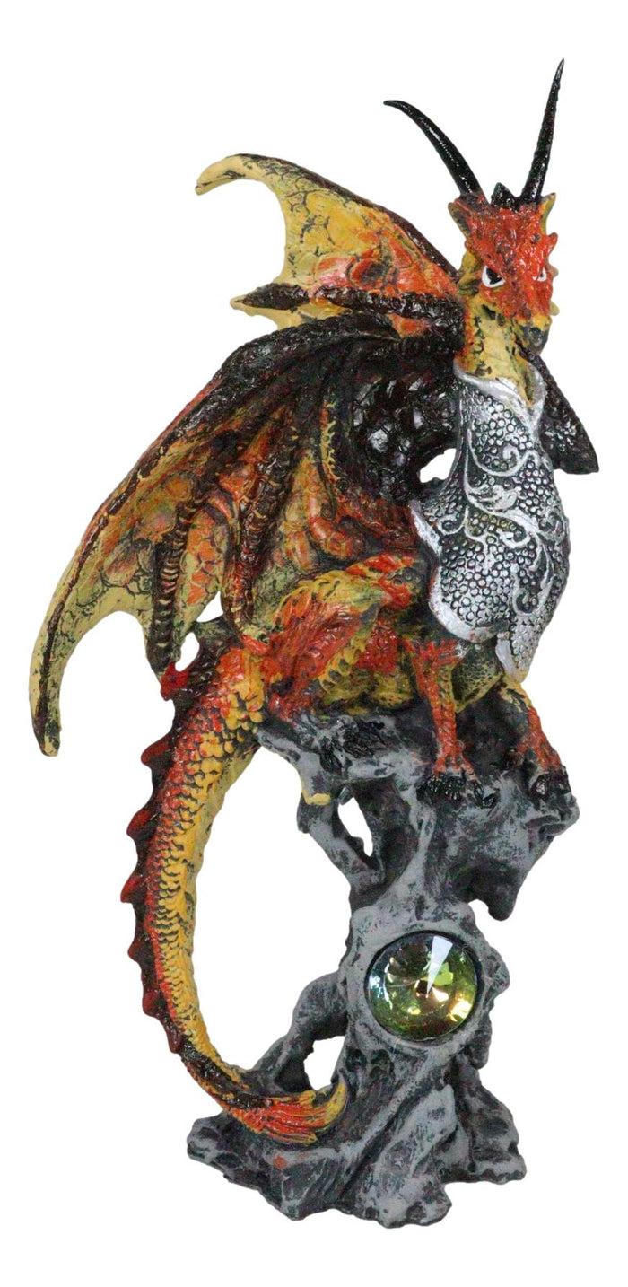 Ebros Gift Kaiser Gold Dragon Knight Perching On Oracle Tree Of Life Figurine Myth Legends