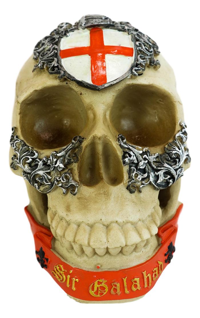 Ebros Gift King Arthur And Roundtable Knights Sir Galahad Holy Grail Cross Skull Statue
