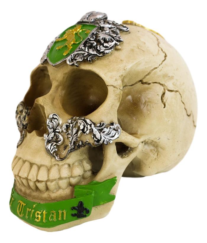 Ebros Gift King Arthur And Roundtable Knights Sir Tristan With Golden Harp Skull Statue