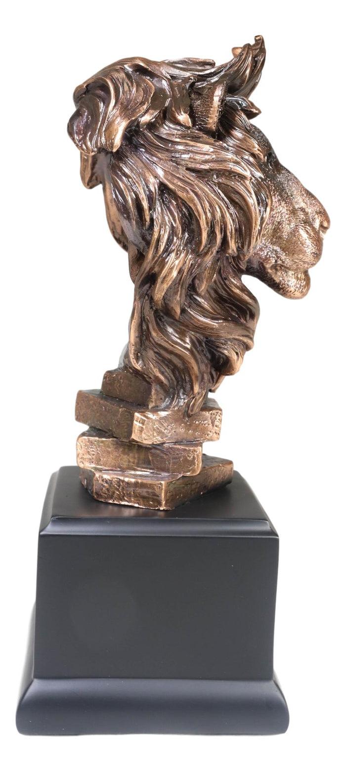 Ebros Gift King Of The Jungle African Lion Pride Bust Bronze Electroplated Figurine Statue
