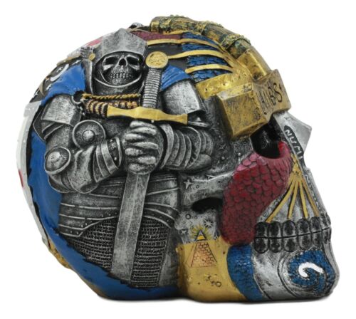 Ebros Gift Knights Of Templar Lambs To Lions Skull Statue Crusader Knights Solomon Skeleton