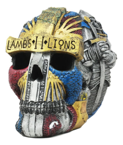 ebros gift Knights Of Templar Lambs To Lions Skull Statue Crusader Knights Solomon Skeleton
