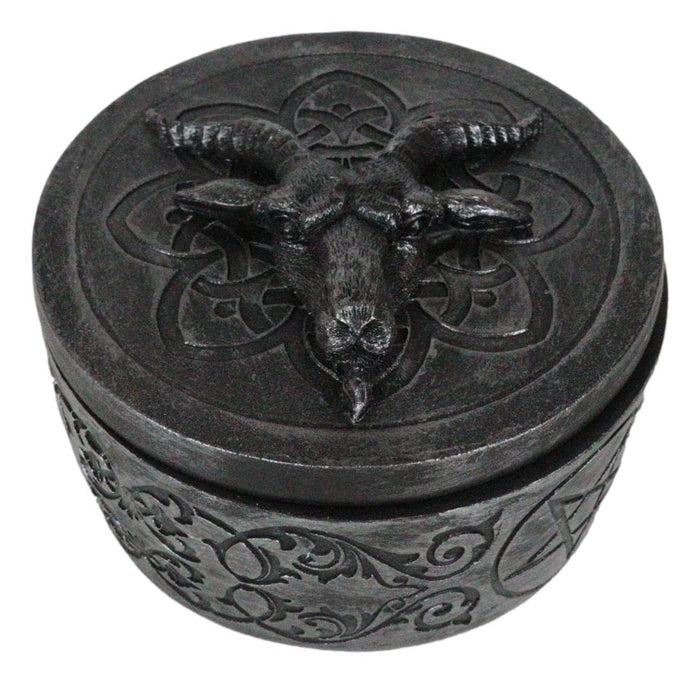 Ebros Gift Knights Templar Pentagram Sabbatic Goat Baphomet Decorative Jewelry Box