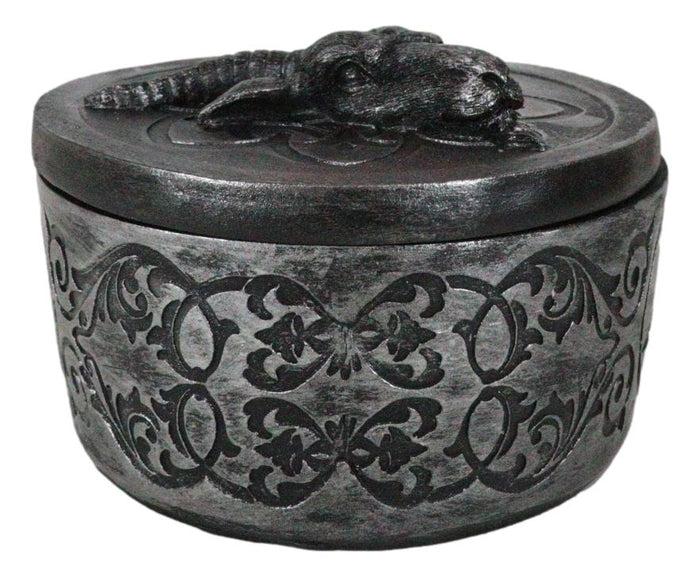 Ebros Gift Knights Templar Pentagram Sabbatic Goat Baphomet Decorative Jewelry Box