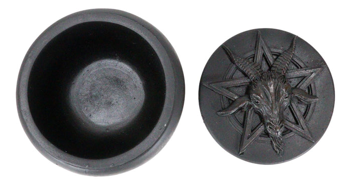 Ebros Gift Knights Templar Pentagram Sabbatic Goat Baphomet Decorative Jewelry Box