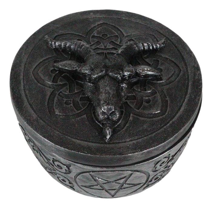 Ebros Gift Knights Templar Pentagram Sabbatic Goat Baphomet Decorative Jewelry Box
