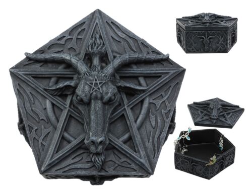 Ebros Gift Knights Templar Pentagram Sabbatic Goat Baphomet Keepsake Jewelry Box