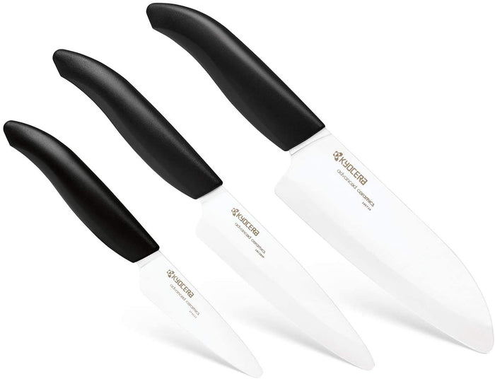 ebros gift Kyocera FK-3PC BK 3Piece Advanced ceramic Revolution Series Knife Set