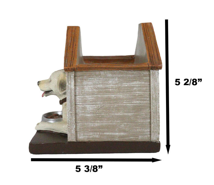 Ebros Gift Labrador Golden Retriever Dog In Doghouse Kennel Stationery Pen Pencil Holder