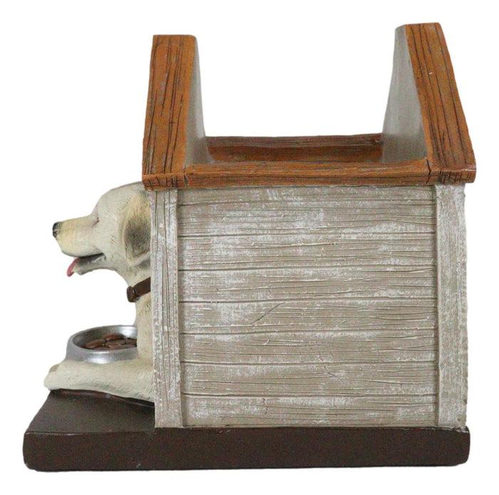 Ebros Gift Labrador Golden Retriever Dog In Doghouse Kennel Stationery Pen Pencil Holder
