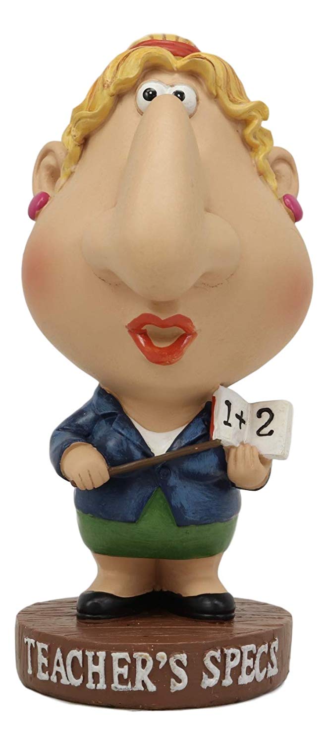Ebros Gift Lady Math Teacher Novelty Gifts Whimsical Eyeglass Spectacle Holder Decor Statue