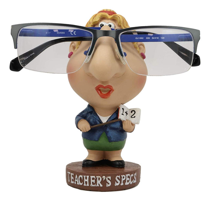 ebros gift Lady Math Teacher Novelty Gifts Whimsical Eyeglass Spectacle Holder Decor Statue