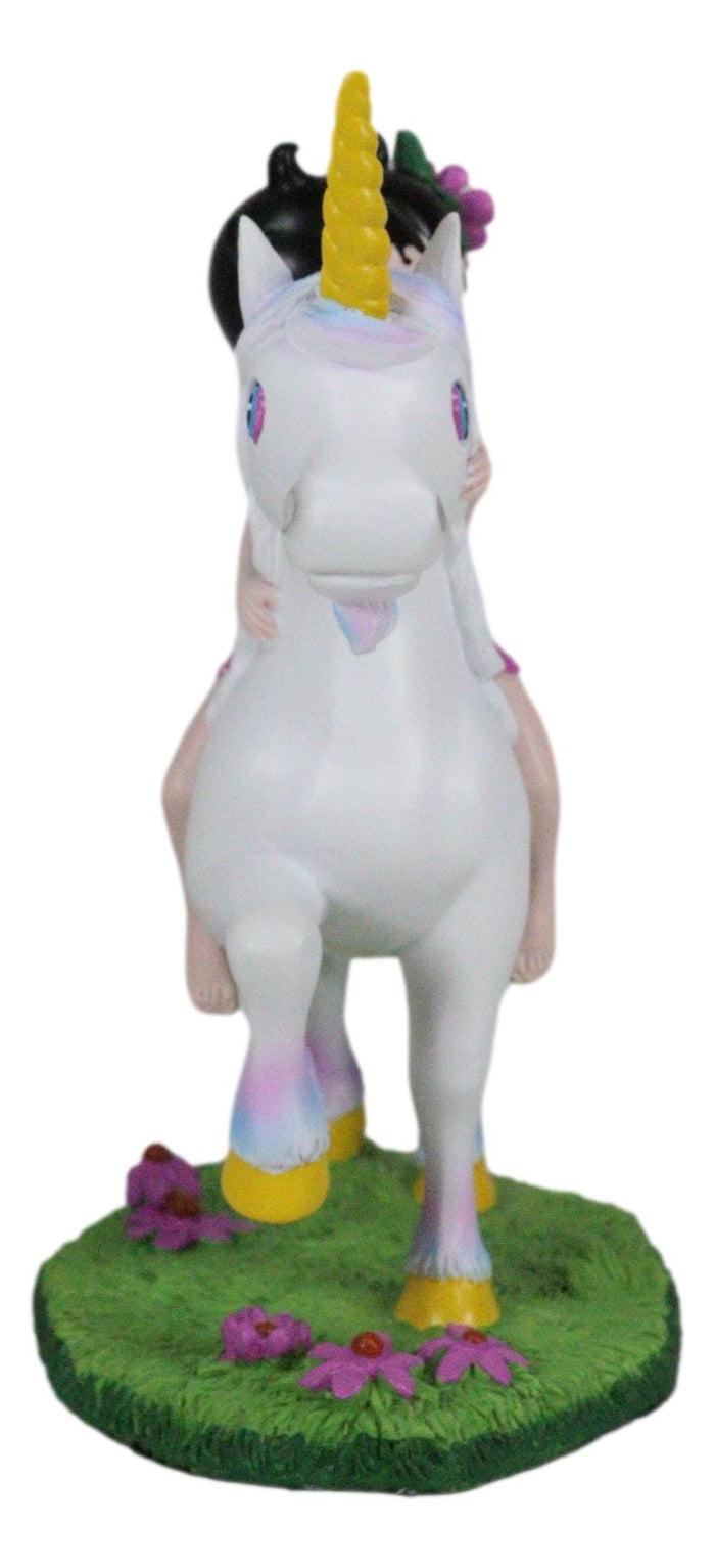 Ebros Gift Lady Of Enchantment Pink Sweet Betty Boop Fairy With Rainbow Unicorn Figurine