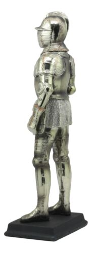 Ebros Gift Large 12.5"H Medieval Suit Of Armor Swordsman Knight Standing Guard Statue Decor