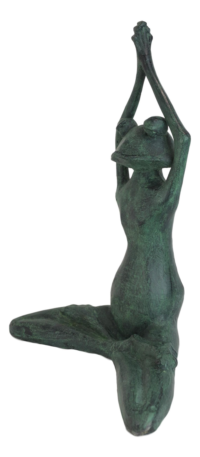 Ebros Gift Large 16.5"H Aluminum Meditating Yoga Frog Toad Garden Patio Outdoor Statue