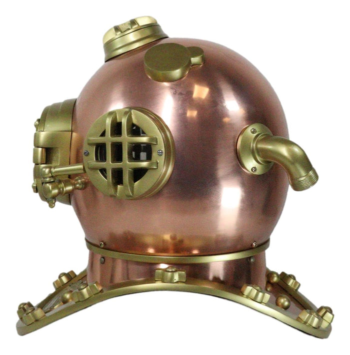 Ebros Gift Large 16" H Nautical Steampunk Diving Helmet Navy Diver Helm Metal Sculpture