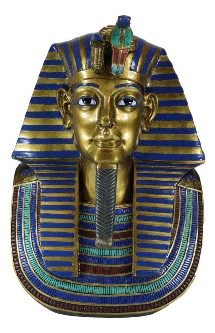 Ebros Gift Large 18.75"H Ancient Egyptian King Tut Bust Statue Burial Mask Nemes Figurine