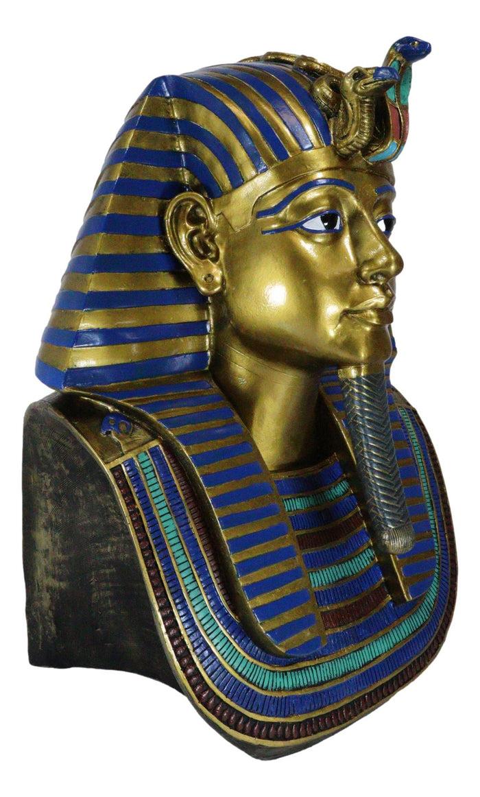 Ebros Gift Large 18.75"H Ancient Egyptian King Tut Bust Statue Burial Mask Nemes Figurine