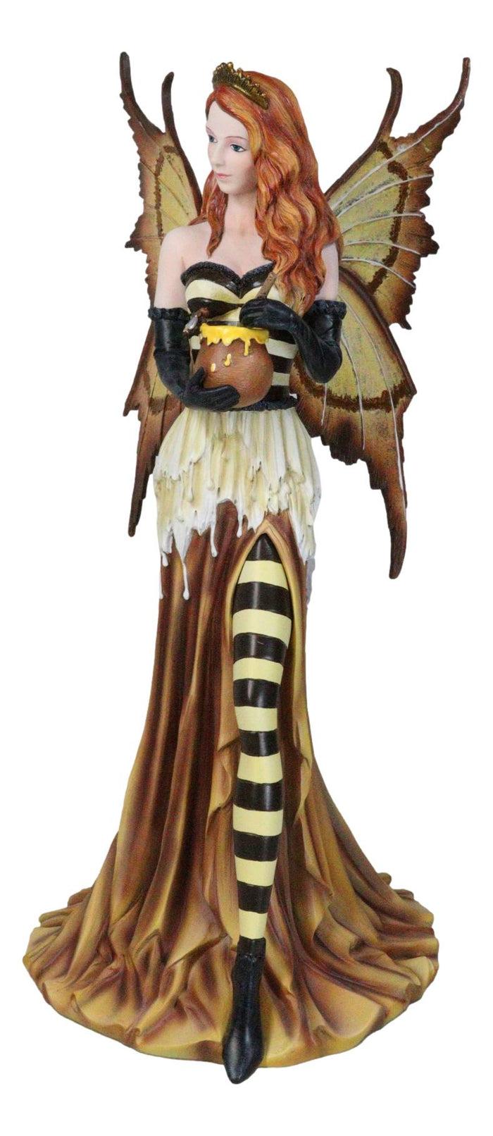 Ebros Gift Large 18"H Fantasy Queen Bee Bumblebee Mother Fairy Carrying Honey Pot Statue