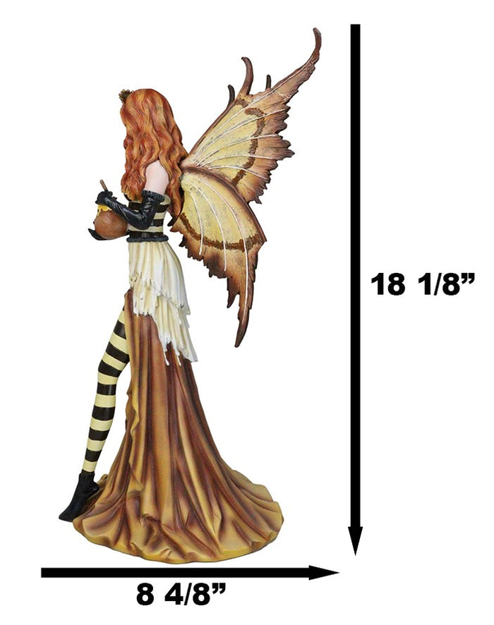Ebros Gift Large 18"H Fantasy Queen Bee Bumblebee Mother Fairy Carrying Honey Pot Statue