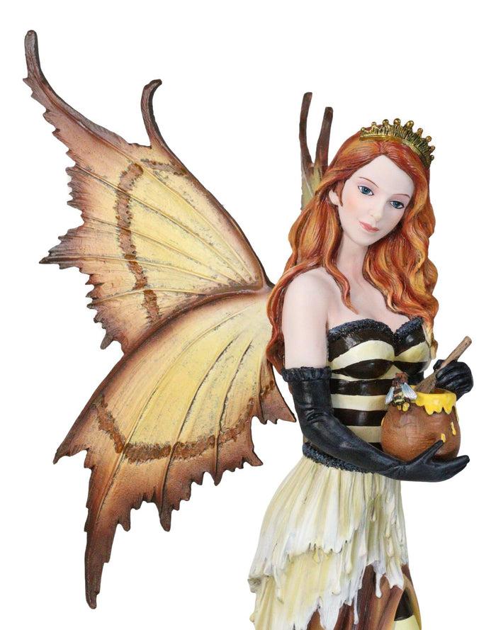Ebros Gift Large 18"H Fantasy Queen Bee Bumblebee Mother Fairy Carrying Honey Pot Statue