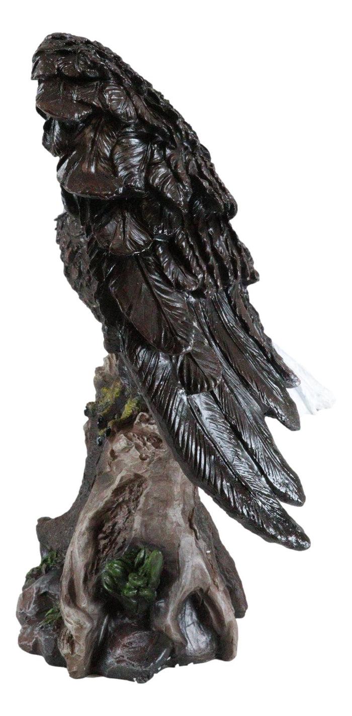Ebros Gift Large 18"H Wings Of Glory Perching Grand Bald Eagle Statue Home Garden Figurine