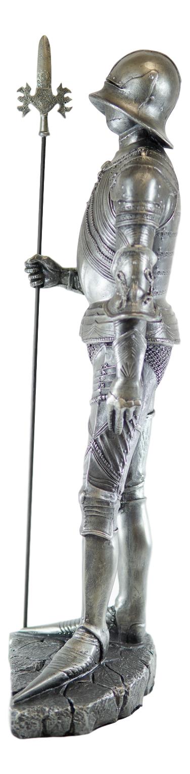 Ebros Gift Large 23" Tall Medieval Halberdier Armored Guard Statue Suit Of Armor Figurine