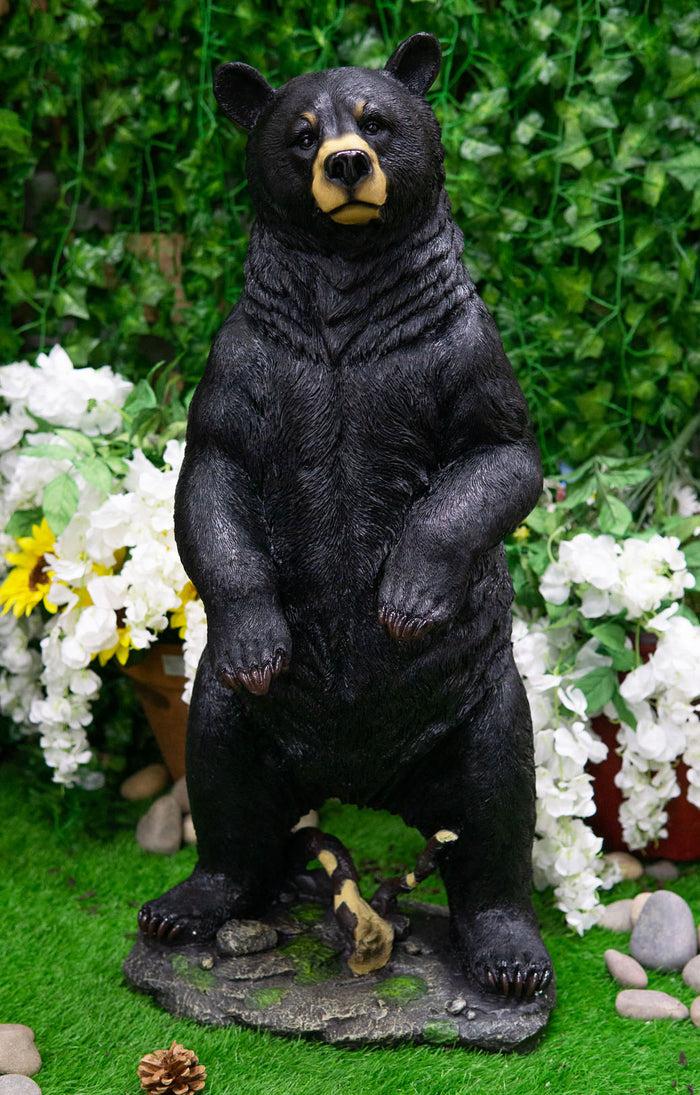 ebros gift Large 31"H Western Rustic Forest Standing Black Bear Statue Cabin Lodge Accent