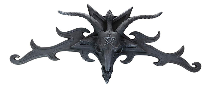 Ebros Gift Large 34"W Sabbatic Goat Baphomet Head Wall Decor Overdoor Door Pediment