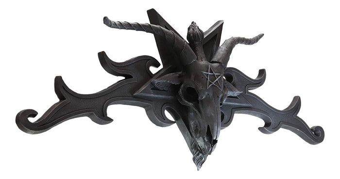 Ebros Gift Large 34"W Sabbatic Goat Baphomet Head Wall Decor Overdoor Door Pediment