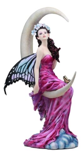Ebros Gift Large Amethyst Moon Celestial Butterfly Fairy Statue 11"Tall By Nene Thomas