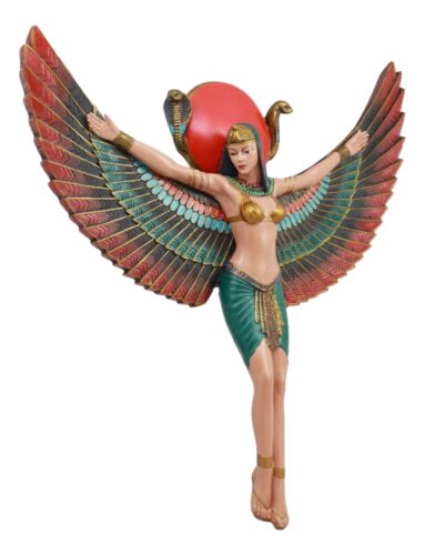 Ebros Gift Large Ancient Egyptian Goddess Isis Ra With Open Wings Wall Decor Statue Plaque