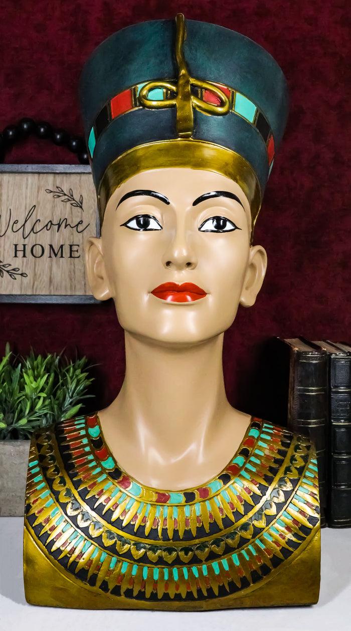 ebros gift Large Ancient Egyptian Queen Nefertiti Bust Statue 18"H Classical Egypt Decor