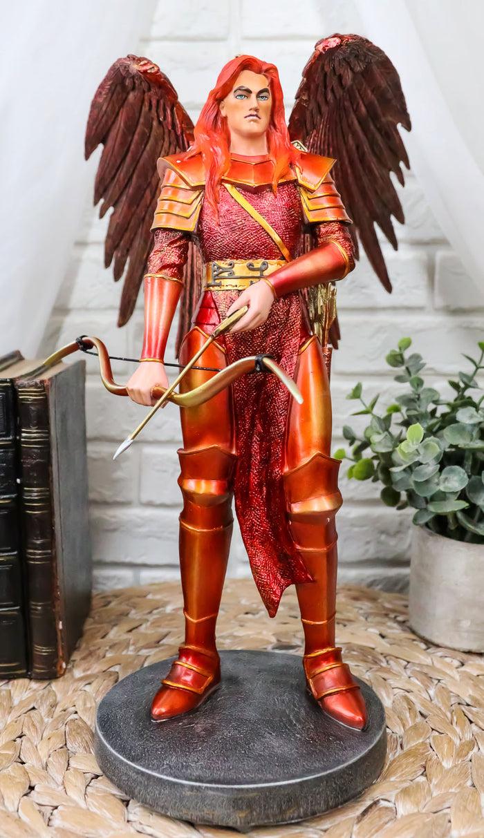 ebros gift Large Archangel Saint Uriel with Bow and Arrow Statue Light of God Catholic Art