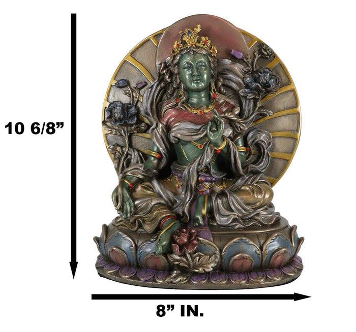 Ebros Gift Large Arya Green Tara Statue Buddha Figurine Syamatara Bodhisattva Jetsun Dolma