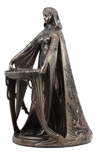 Ebros Gift Large Bronzed Maxine Miller Celtic Triple Goddess Danu With Cauldron Statue 16"H