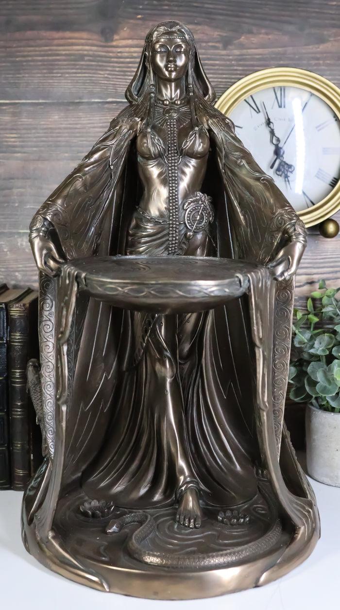 ebros gift Large Bronzed Maxine Miller Celtic Triple Goddess Danu With Cauldron Statue 16"H