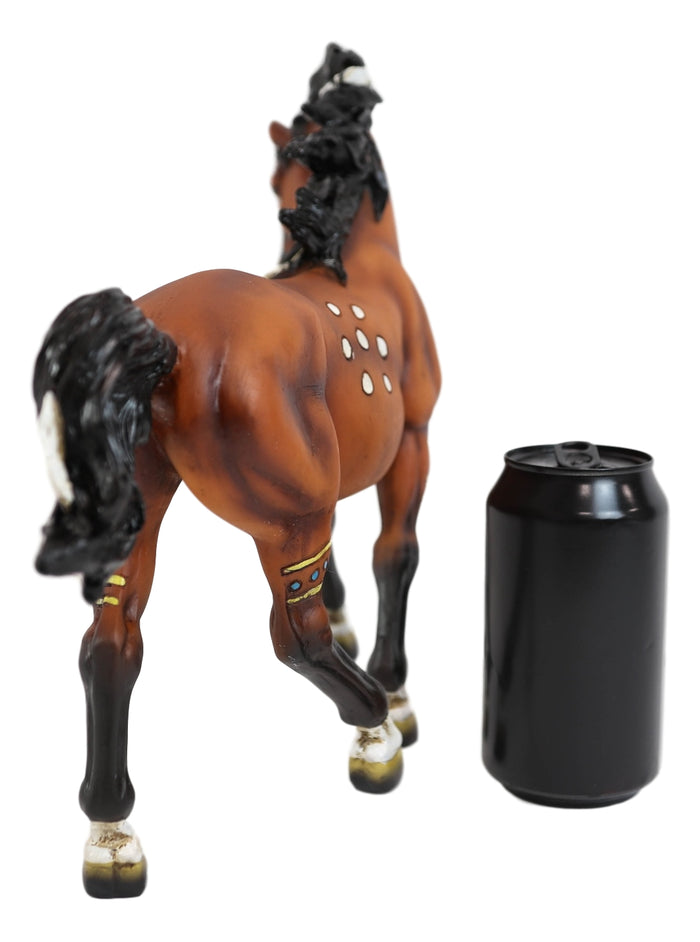 Ebros Gift Large Brown Native American Tribal Medicine Spirit Horse Statue Thunderbolt