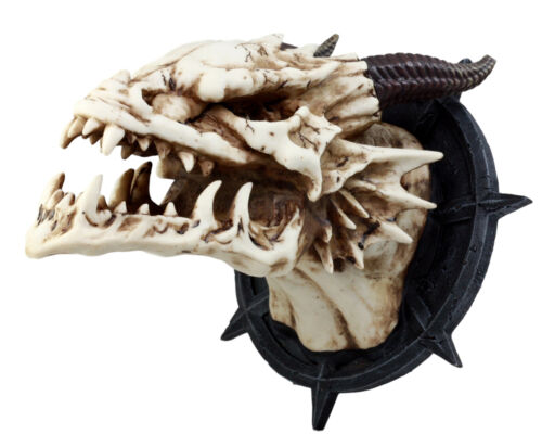 Ebros Gift Large Chained Horned Dragon Skull Wall Trophy Decor Saint George Slain Dragon